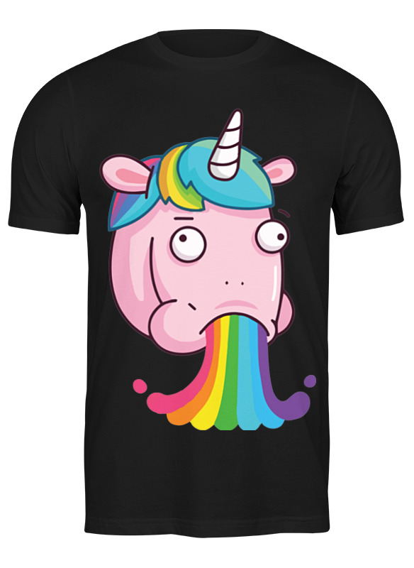 

Футболка мужская Printio Unicorn's rainbow / радуга единорога черная 3XL, Черный, Unicorn's rainbow / радуга единорога