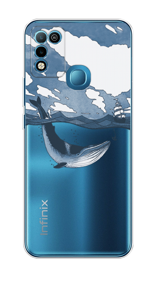 

Чехол на Infinix Hot 10 Play/Hot 11 Play "Большой кит", Синий, 3100850-1