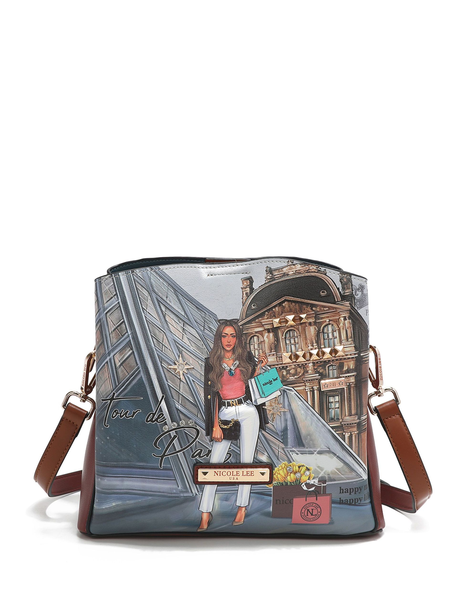 Сумка женская NICOLE LEE 16819nl коричневая