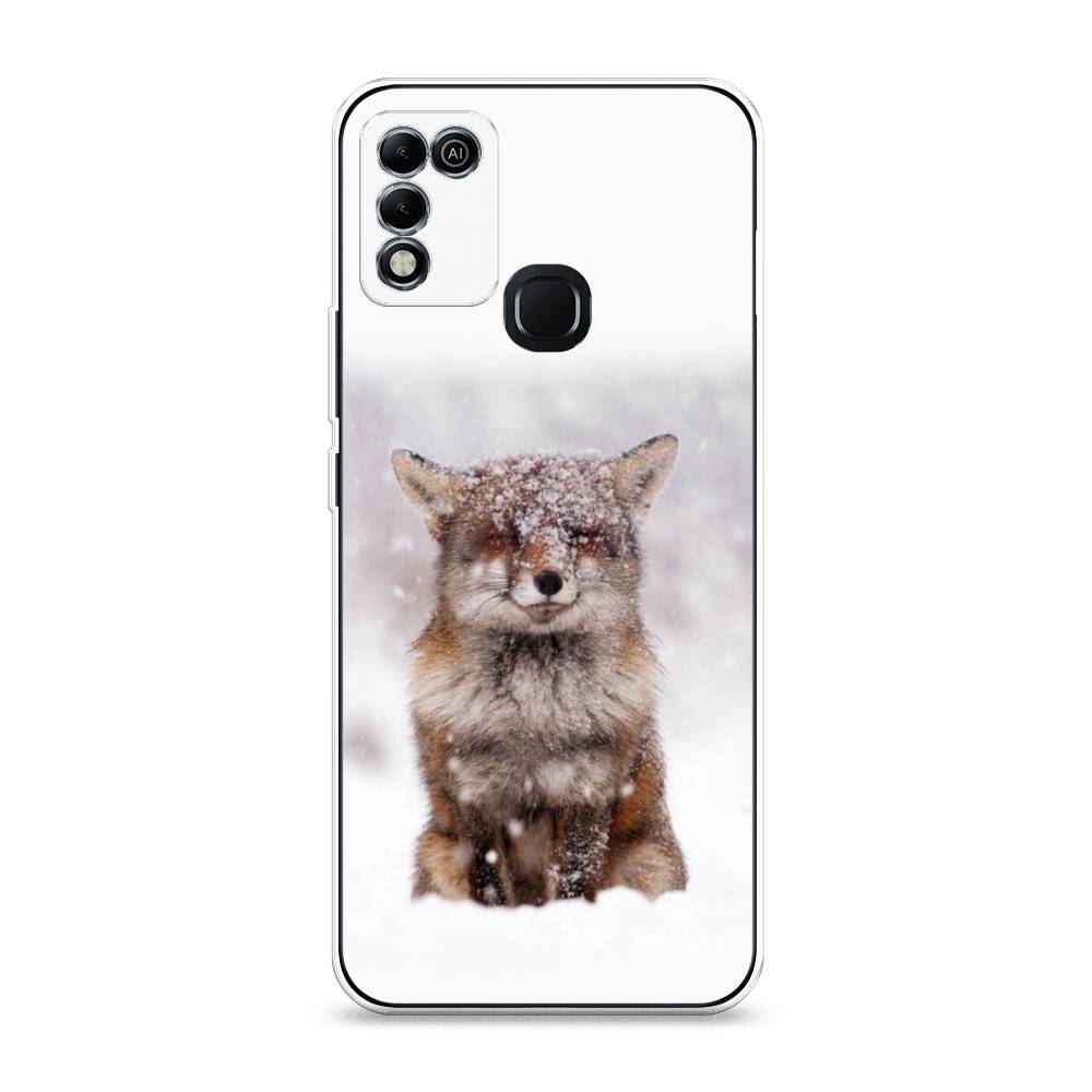 

Чехол для Infinix Hot 10 Play/11 Play "Зимняя лиса", Белый;серый;коричневый, 3100850-1