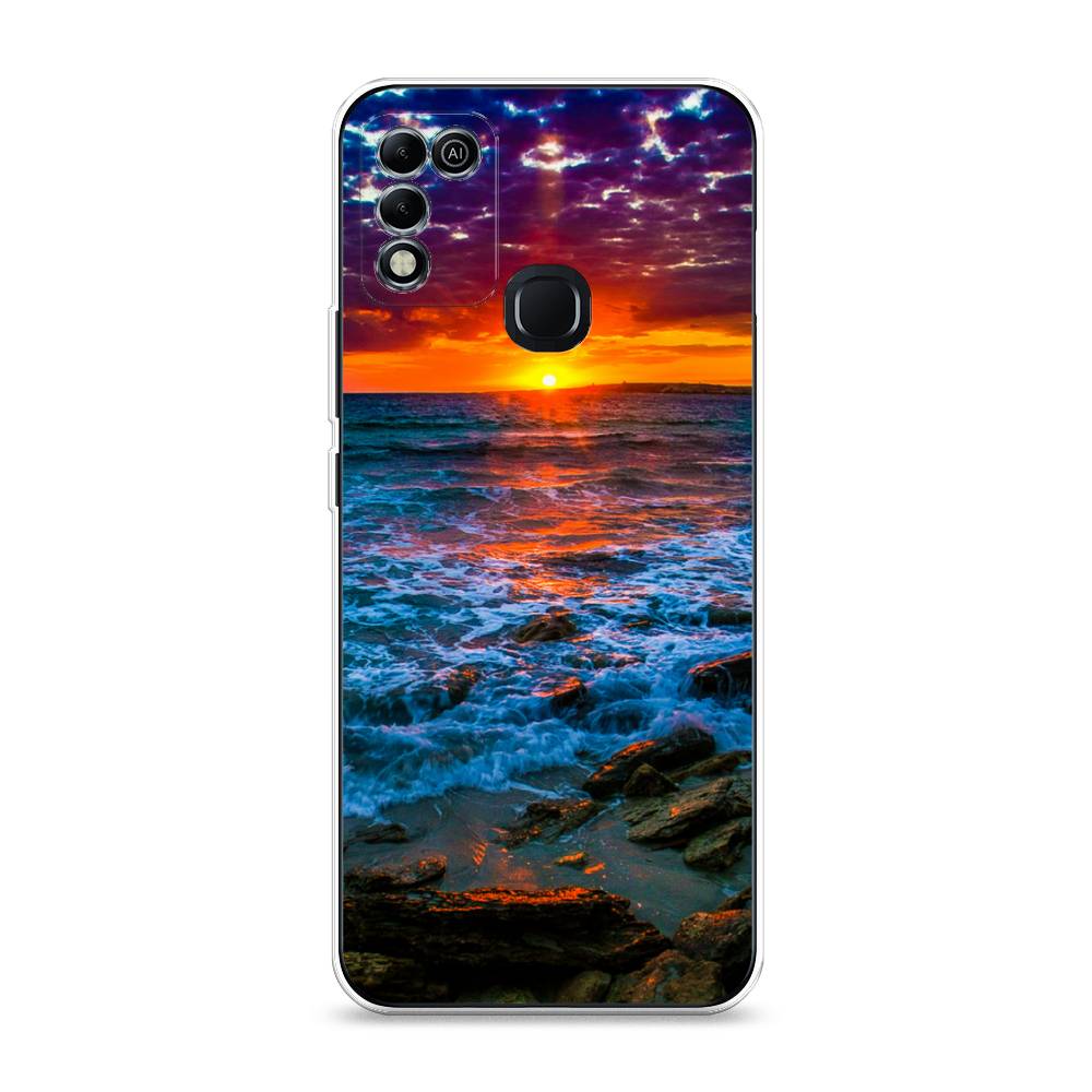 

Чехол для Infinix Hot 10 Play/11 Play "Закат 1", Оранжевый;синий, 3100850-2