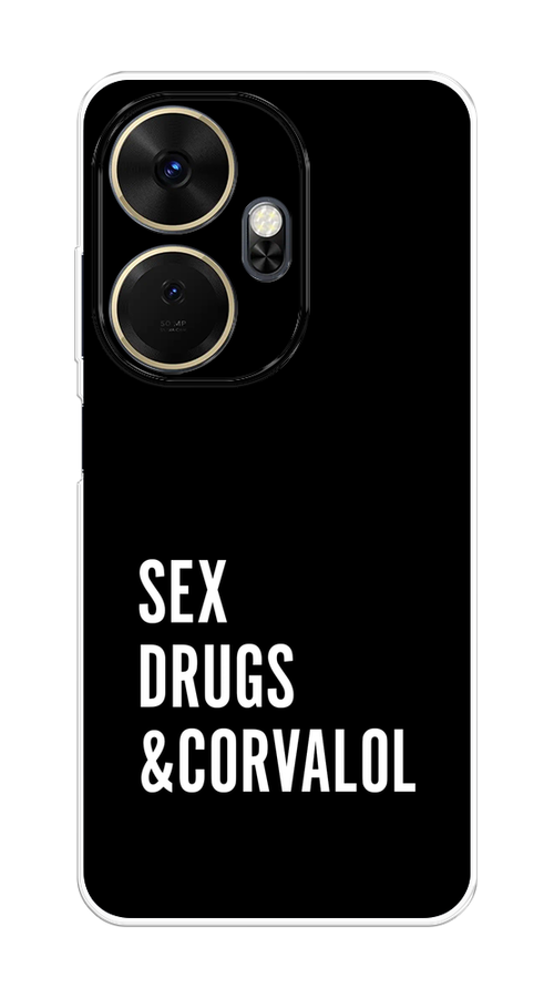 

Чехол на Itel P55 Plus 4G "Corvalol", Черный;серый;белый, 3201950-1