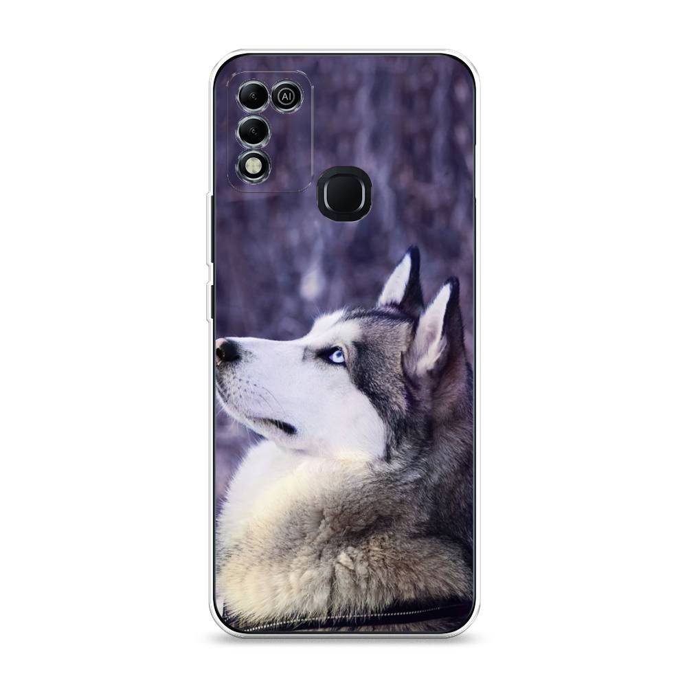 

Чехол для Infinix Hot 10 Play/11 Play "Хаски 1", Фиолетовый;белый, 3100850-1