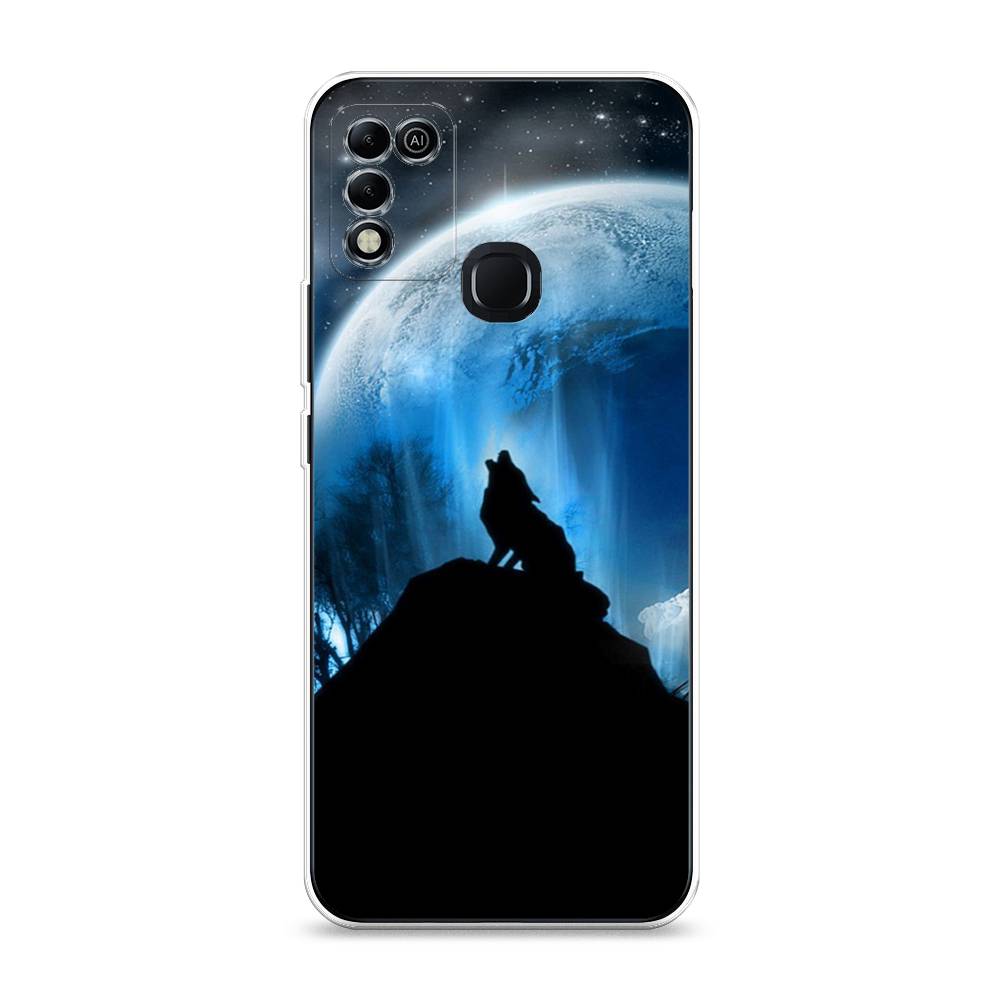 

Чехол для Infinix Hot 10 Play/11 Play "Волк 2", Синий;черный;белый, 3100850-1