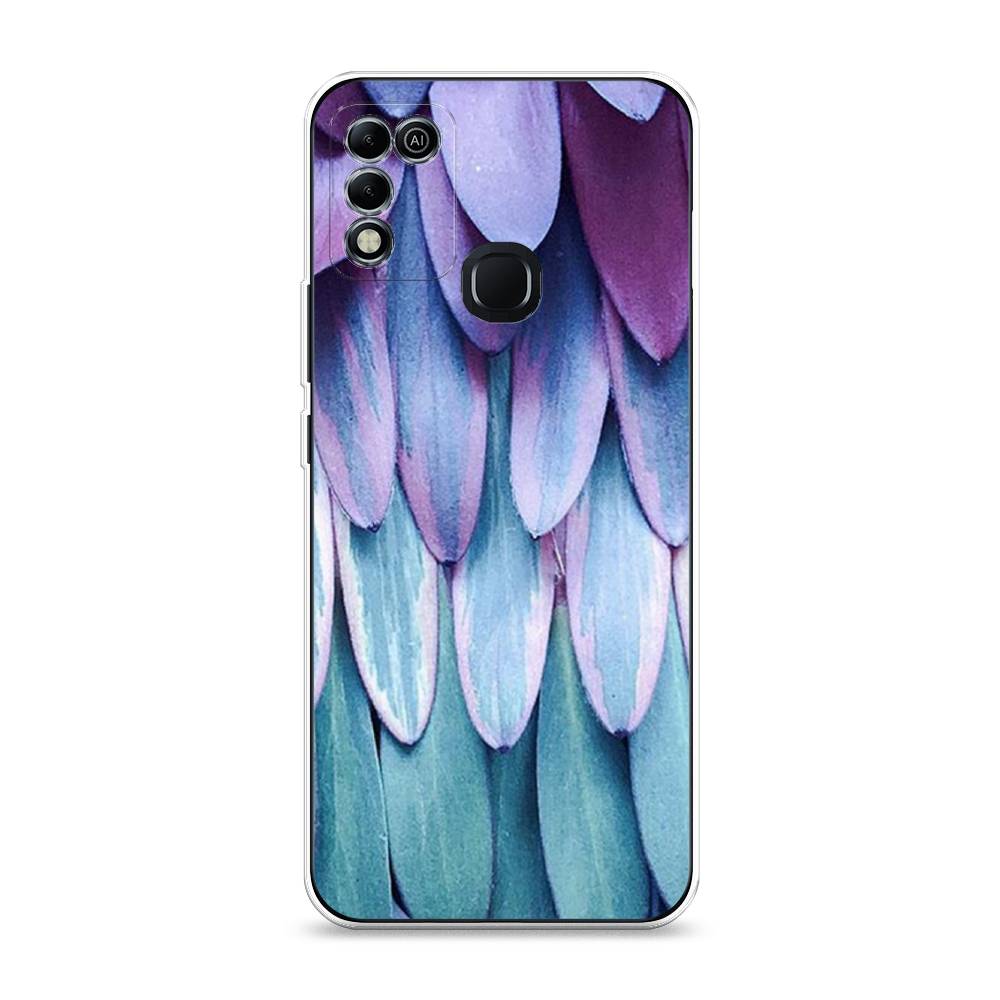 

Чехол для Infinix Hot 10 Play/11 Play "Синее перо", Фиолетовый;голубой, 3100850-3