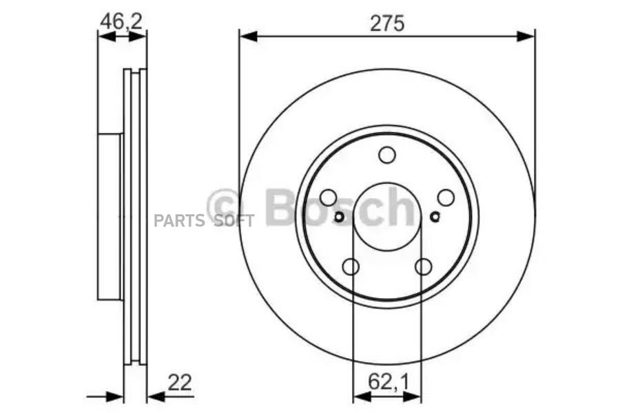 0 986 479 r97_диск тормозной передний toyota auris/corolla1.3/1.4/1.6 vvti 07>