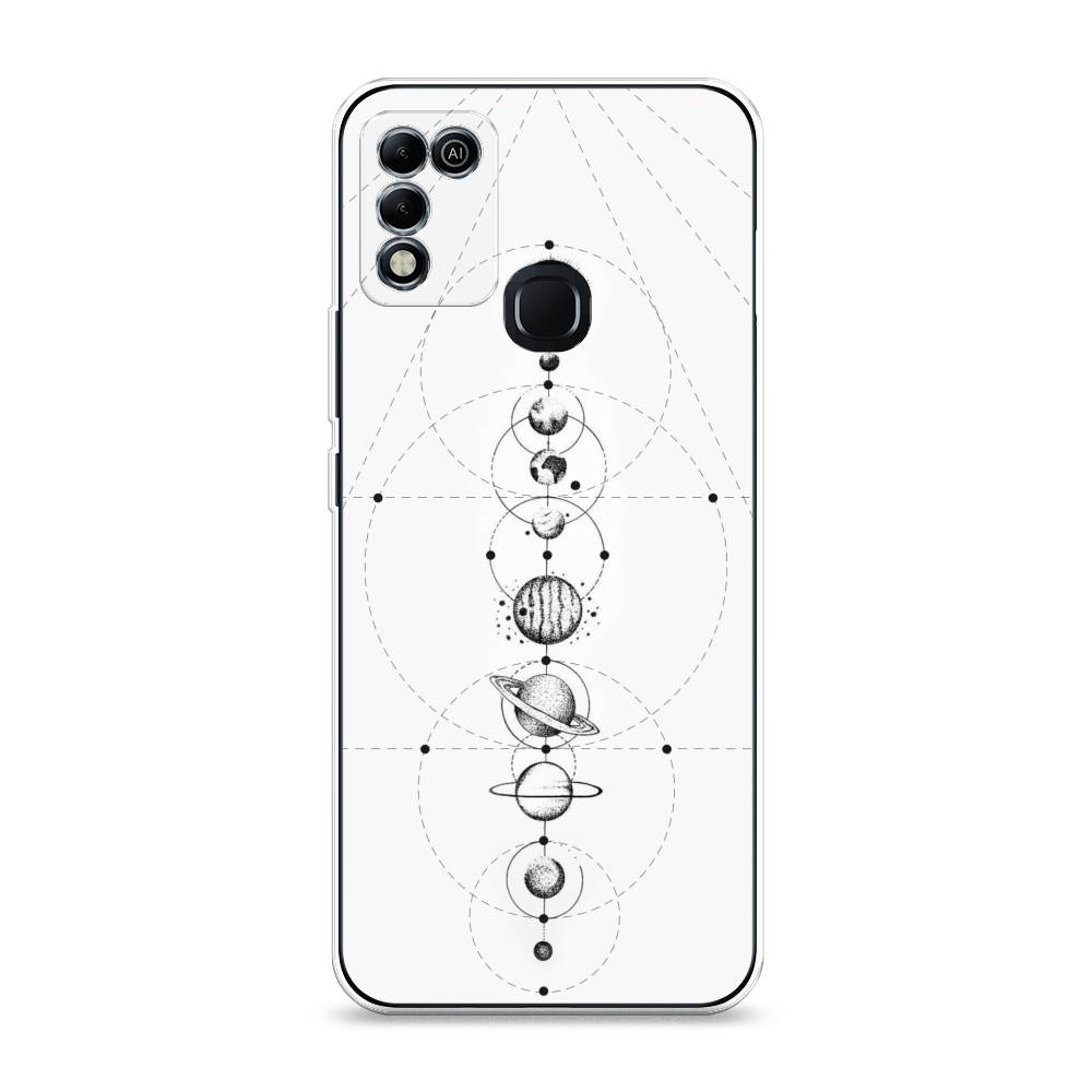 

Чехол для Infinix Hot 10 Play/11 Play "Парад планет", Серый, 3100850-2
