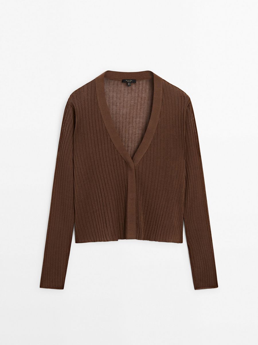

Кардиган женский Massimo Dutti 6839/573 коричневый XL, 6839/573
