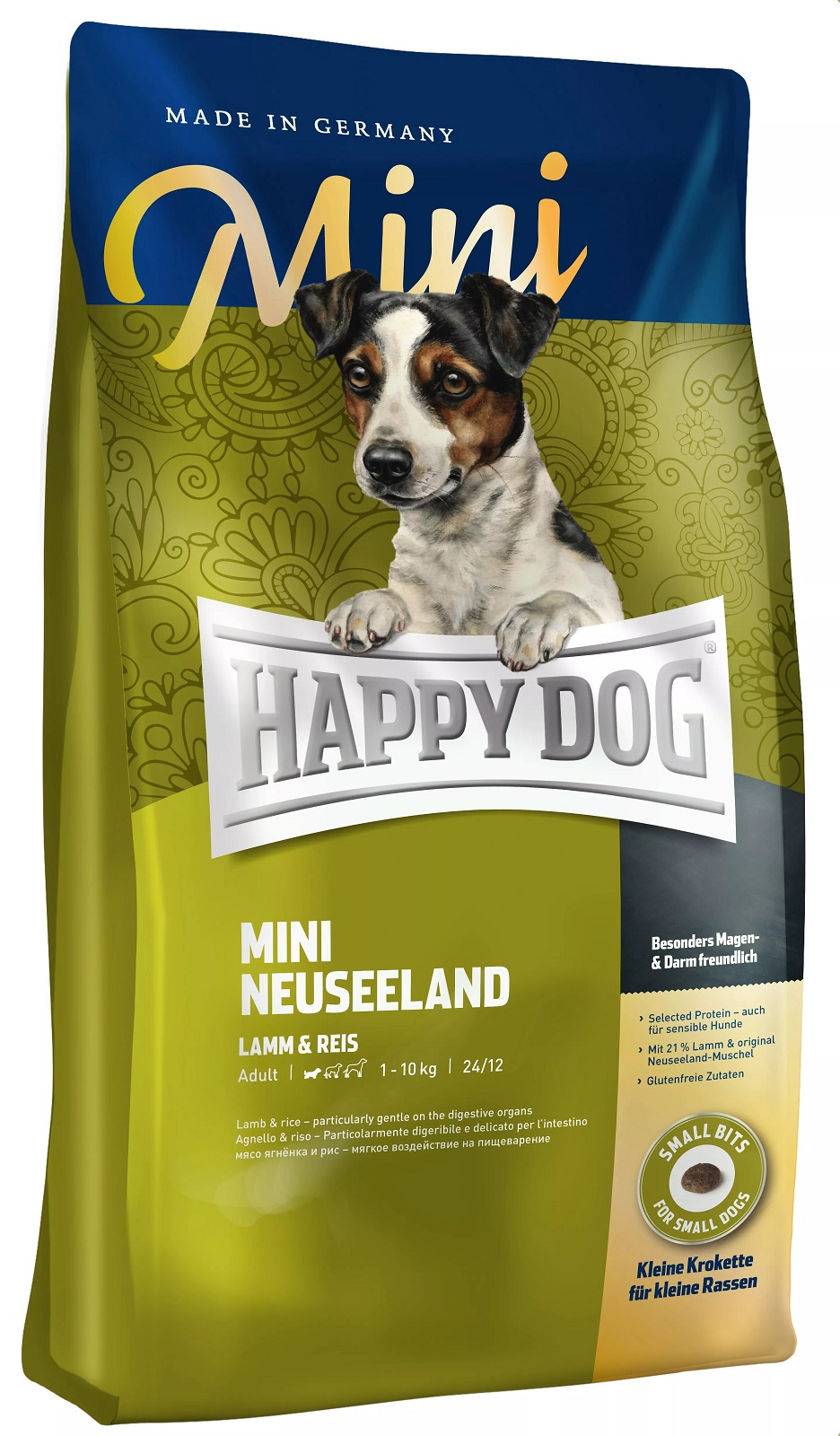 фото Сухой корм для собак happy dog supreme mini neuseeland, для мелких пород, ягненок, рис,4кг