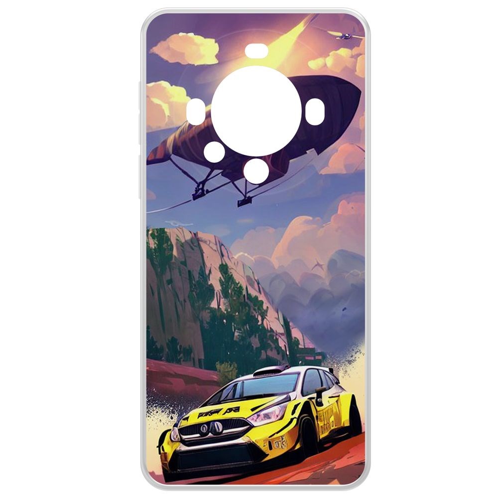 Чехол-накладка Krutoff Clear Case Гонка для Huawei Mate 60 Pro