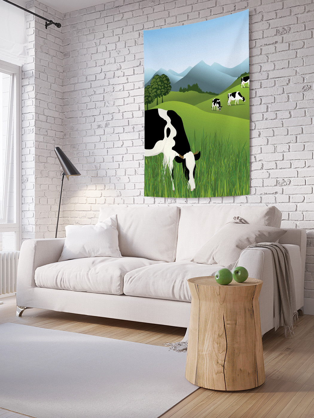 

Вертикальное фотопанно на стену JoyArty Пастбище на холмах 150x200 см, Пастбище на холмах