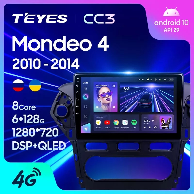 

Магнитола TEYES FORD MONDEO 4 2010-2014 г. CC3 4/32 ГБ, CC3