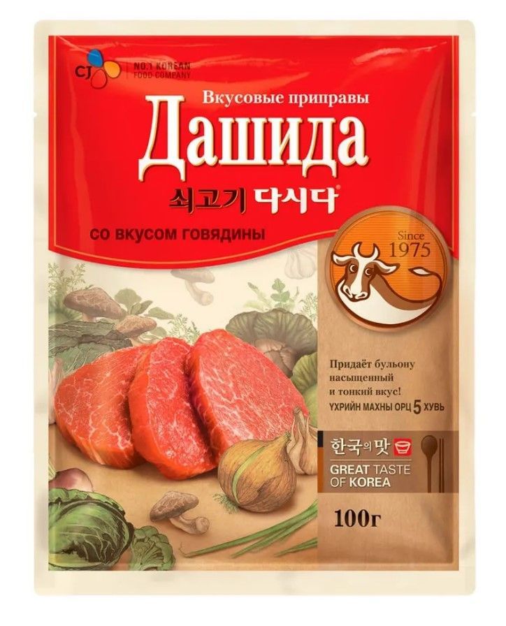 Корейская вкусовая приправа Дашида со вкусом Говядины 100 г Южная Корея