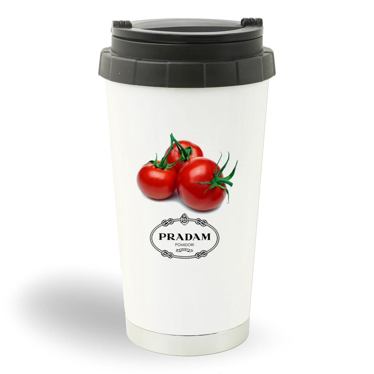 

Термостакан белый CoolPodarok Pradam pomidori. Продам помидоры
