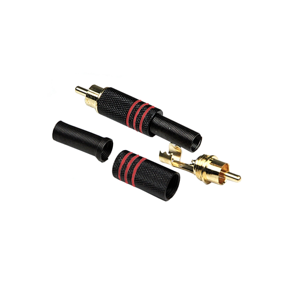 

Акустический разъем Invotone RCA200M/RD, Черный, RCA200M/RD