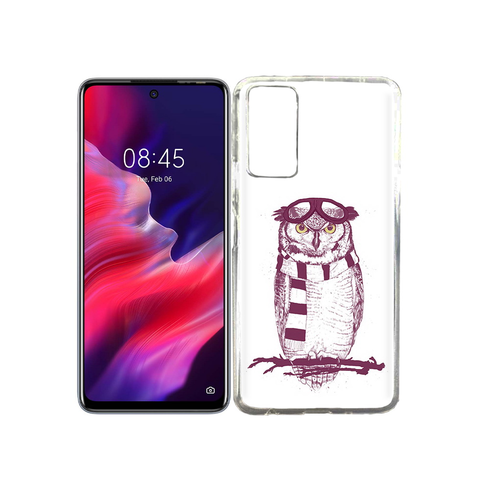 

Чехол MyPads Tocco для Tecno Pova 2 сова-летчик, Прозрачный, Tocco