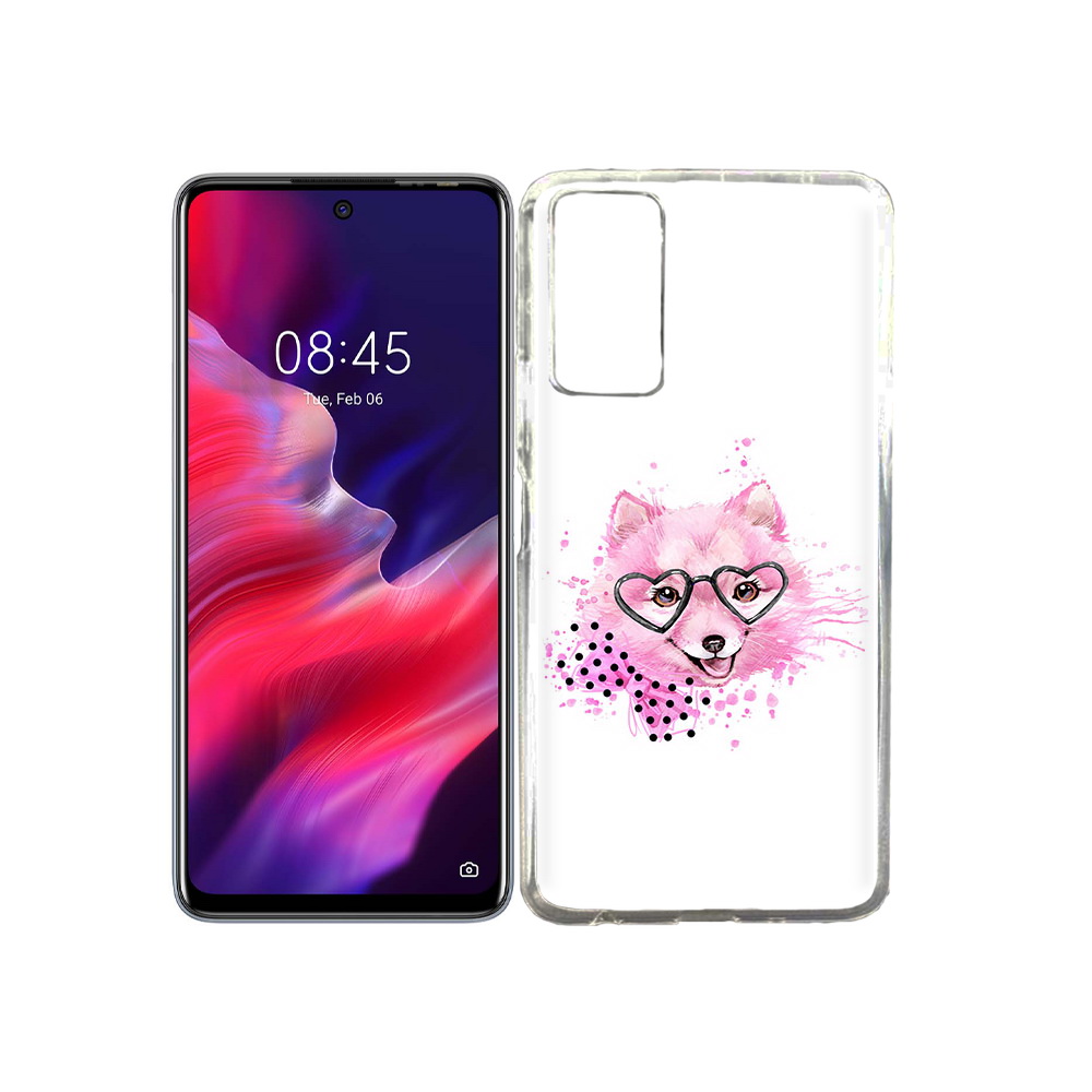 

Чехол MyPads Tocco для Tecno Pova 2 розовый волченок, Прозрачный, Tocco