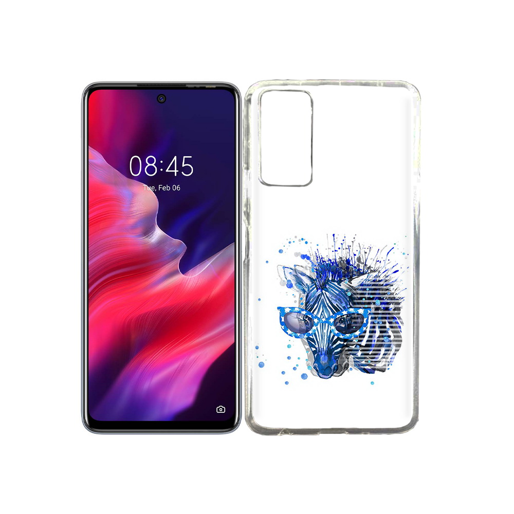 

Чехол MyPads Tocco для Tecno Pova 2 расплывчатая зебра, Прозрачный, Tocco