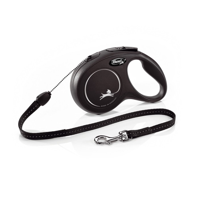 

Рулетка Flexi New Classic S (до 12 кг) 5 м трос, черная