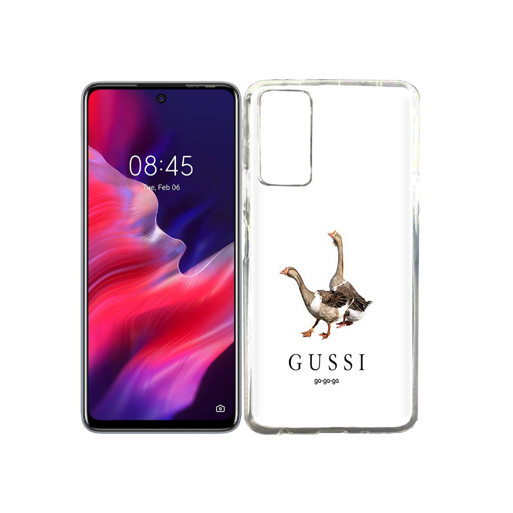 

Чехол MyPads Tocco для Tecno Pova 2 Гусси бренд, Прозрачный, Tocco