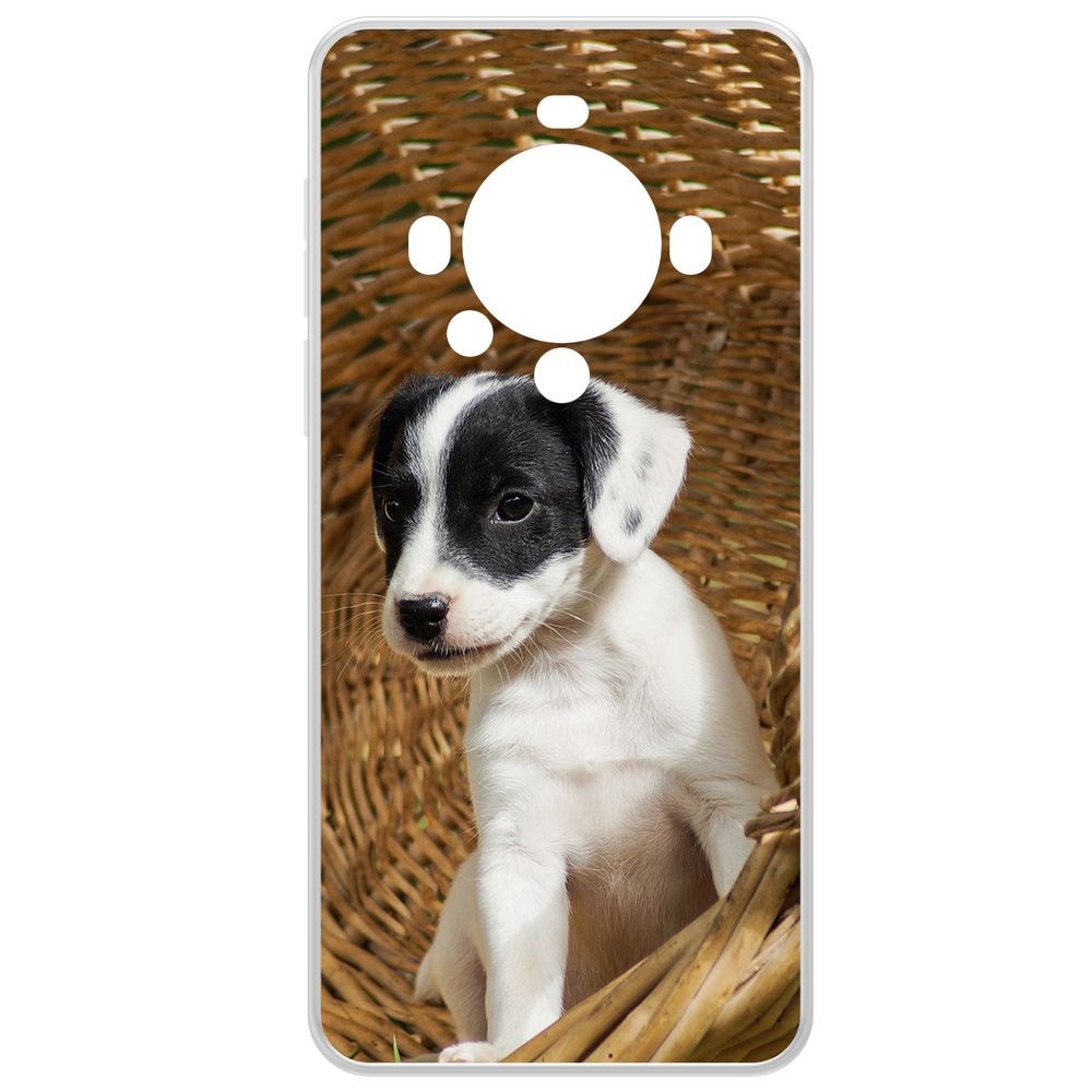 

Чехол-накладка Krutoff Clear Case Щенок в корзине для Huawei Mate 60 Pro, Прозрачный