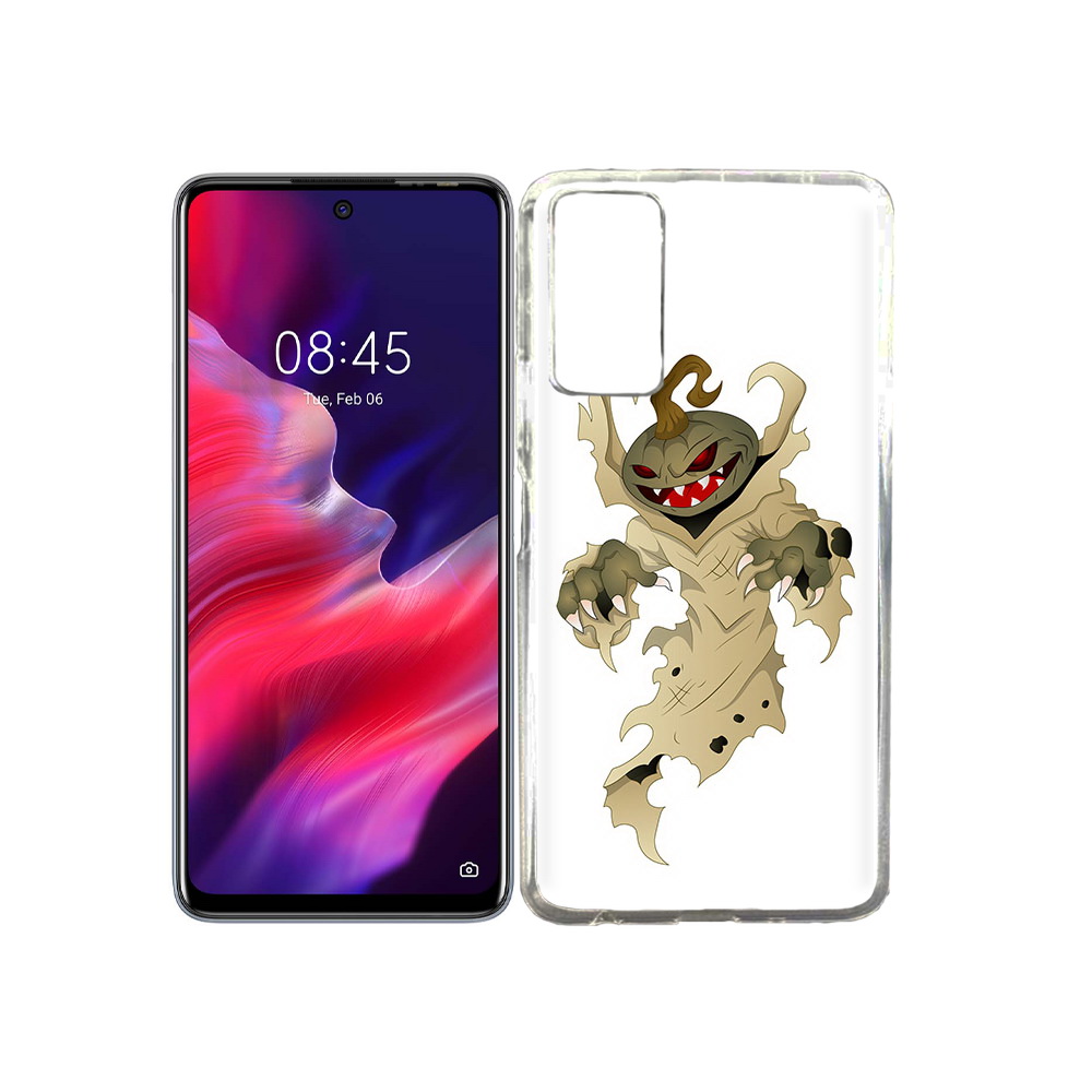 

Чехол MyPads Tocco для Tecno Pova 2 призрак хэллоуина, Прозрачный, Tocco
