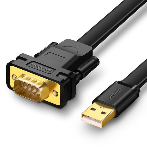 

Кабель uGreen USB - DB9 вилка-вилка 2м (20218_), CR107 (20218) USB 2.0 to DB9 RS-232 Adapter Flat Cable. Длина: 2м. Цвет: черный