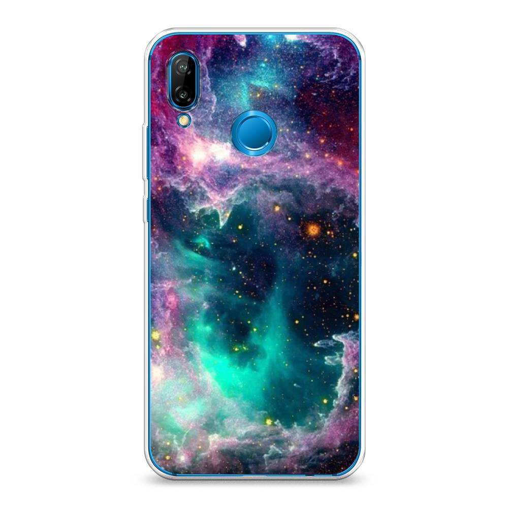 

Чехол на Huawei Nova 3E "Звездные облака", Розовый;бежевый, 65650-2