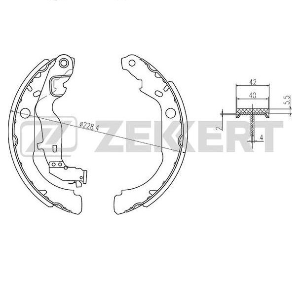 

Комплект тормозных колодок Zekkert bk4264