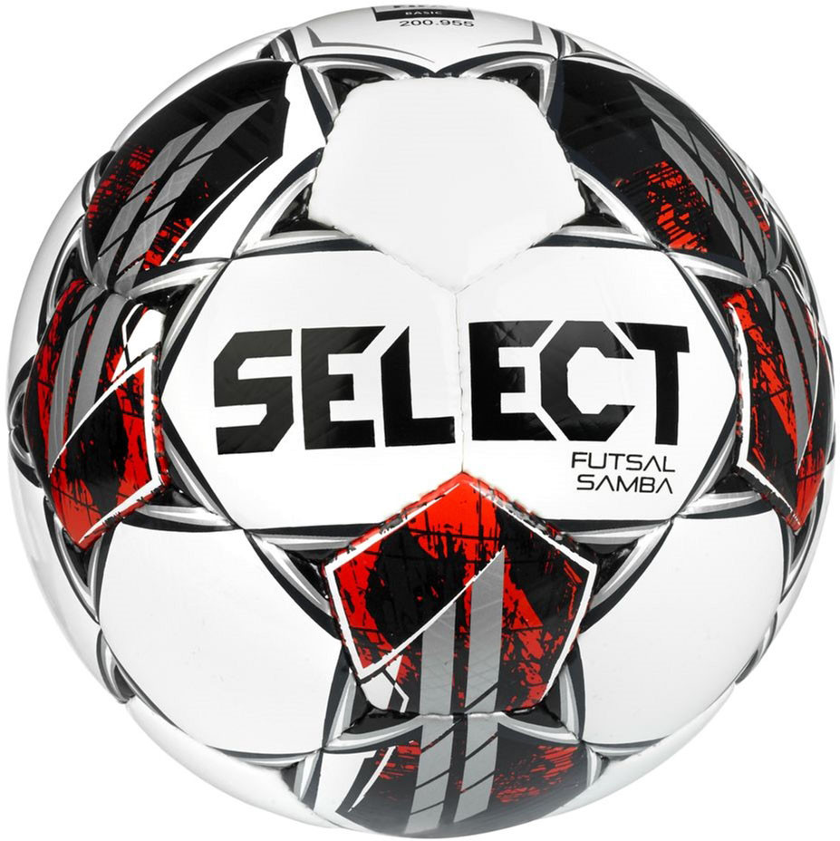 Мяч для минифутбола SELECT Futsal Samba V22 FIFA Basic, White/Black/Red, 4