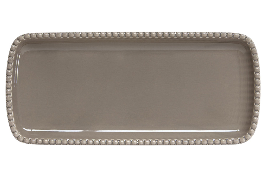 

Блюдо сервировочное Easy Life Tiffany 36х16 см EL R2714/TIGD, Серый