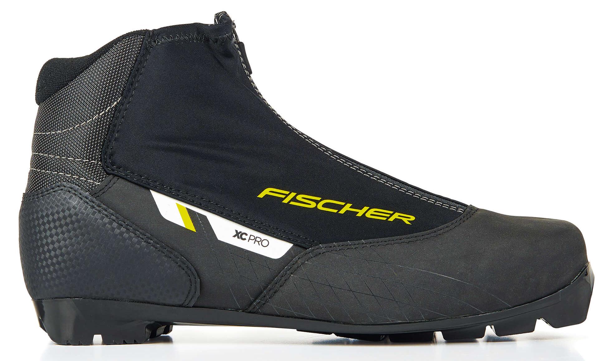 фото Ботинки для беговых лыж fischer xc pro 2021, black/yellow, 46