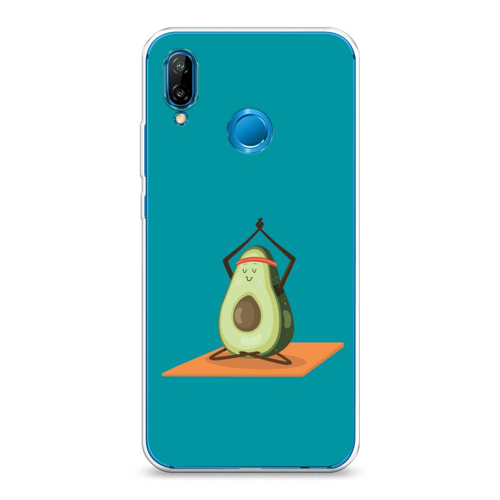 

Чехол на Huawei Nova 3E "Расслабься с авокадо", Голубой, 65650-6