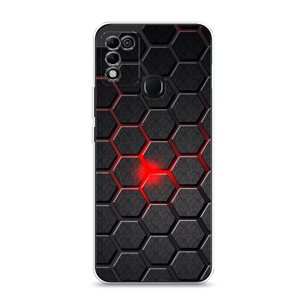 

Чехол для Infinix Hot 10 Play/11 Play "Соты красные", Красный;черный;серый, 3100850-3