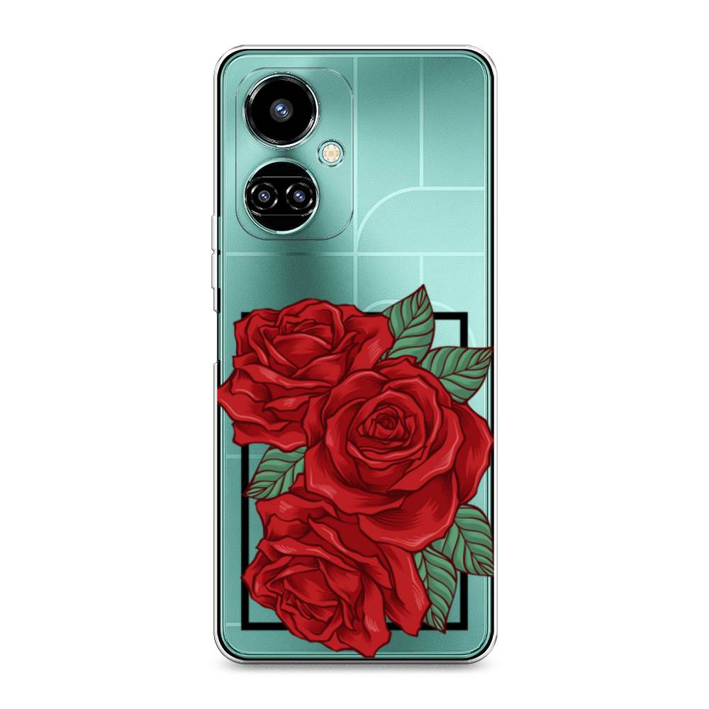 

Чехол для Tecno Camon 19/19 Pro 4G "Три алые розы", Красный, 301650-2