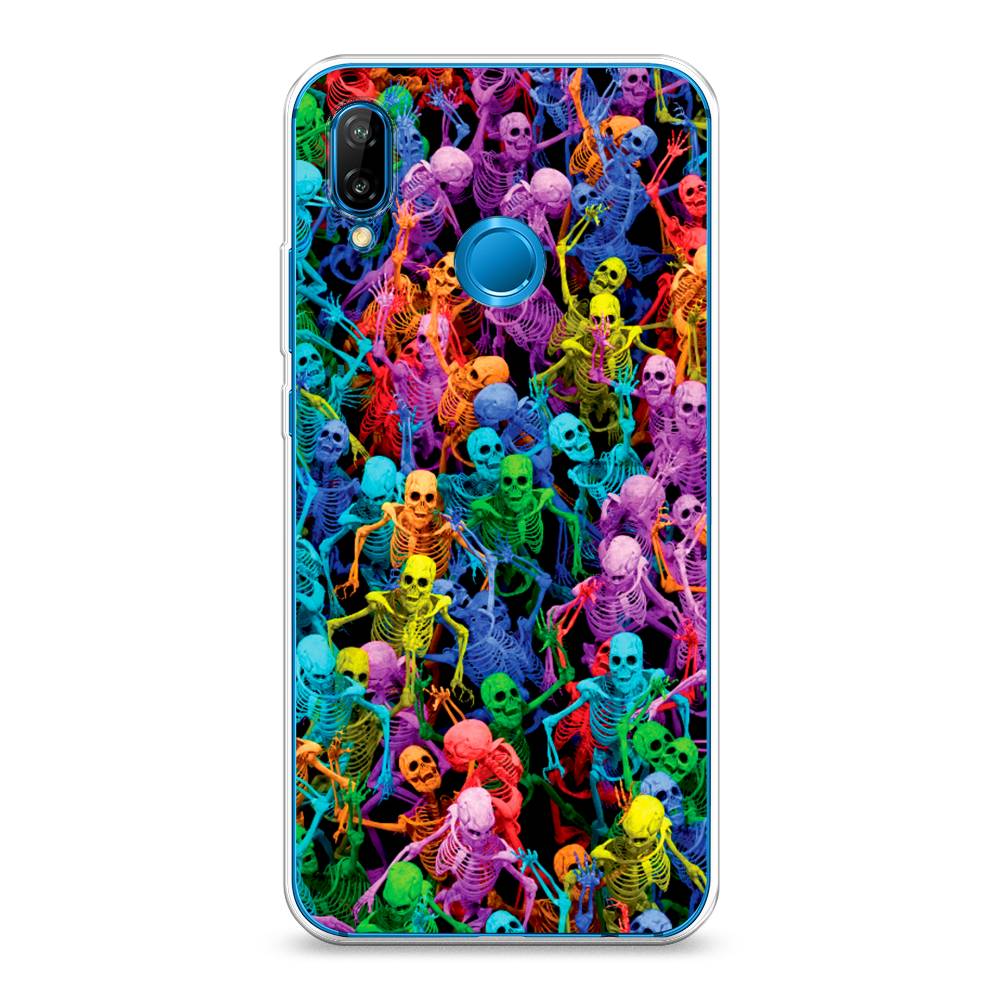 

Чехол на Huawei Nova 3E "Вечеринка скелетов", Фиолетовый;желтый;оранжевый, 65650-6
