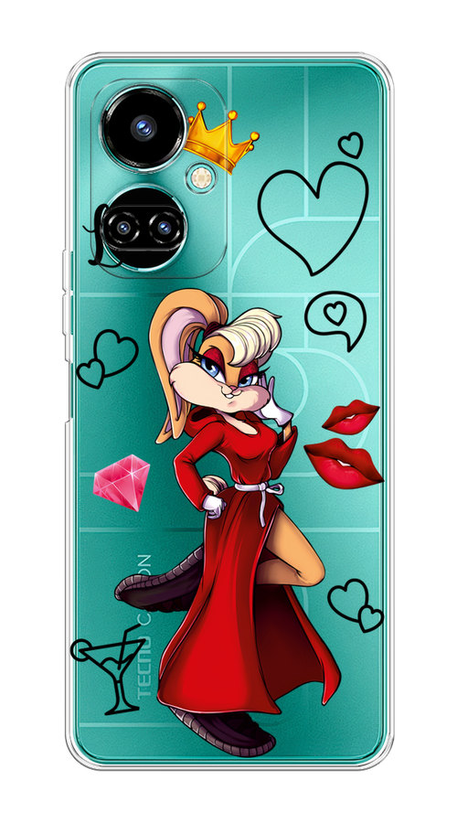 

Чехол на Tecno Camon 19/19 Pro 4G "Rich Lola Bunny", Красный;бежевый;оранжевый, 301650-6