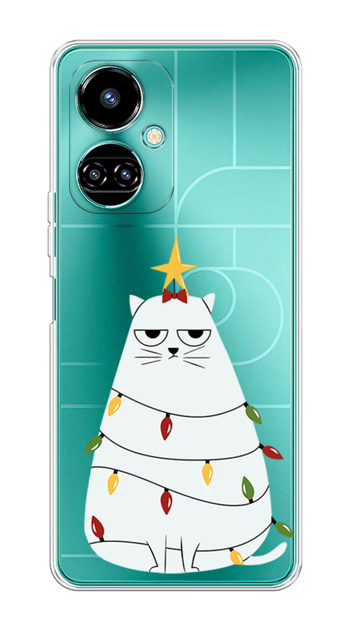 

Чехол на Tecno Camon 19/19 Pro 4G "Котик в гирлянде", Белый;красный;желтый, 301650-1
