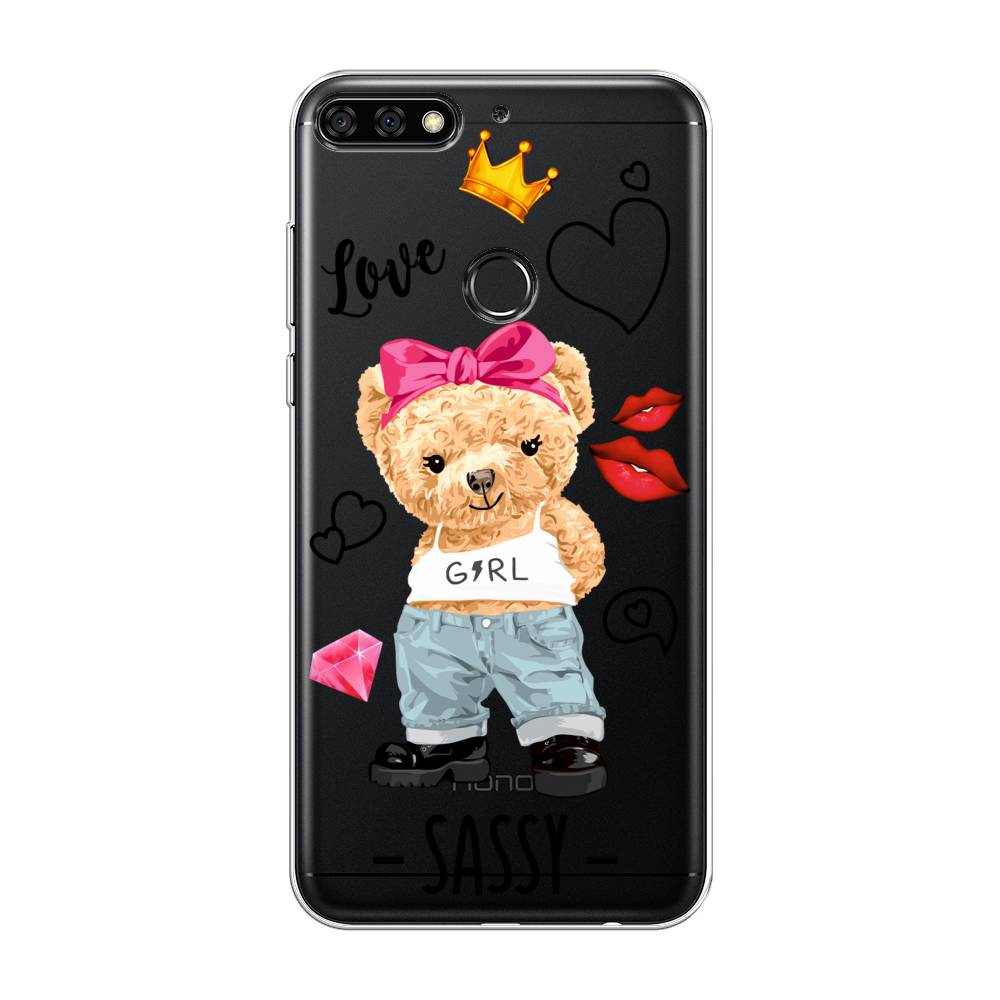 

Чехол на Honor 7C Pro "Sugar Mommy", Голубой;белый;розовый, 65550-6