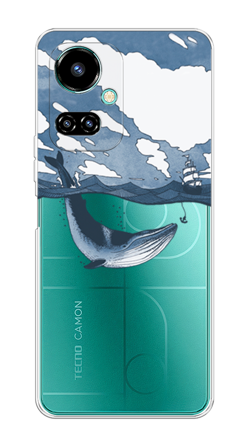 

Чехол на Tecno Camon 19/19 Pro 4G "Большой кит", Синий, 301650-1