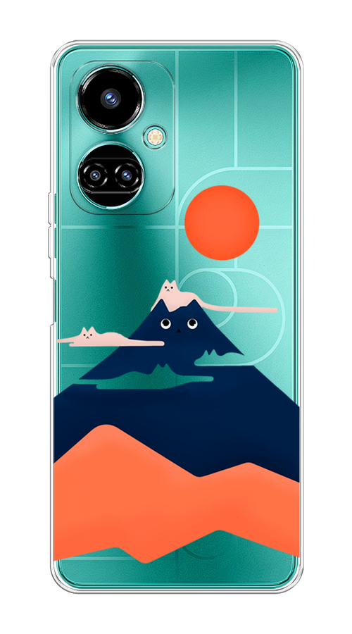 

Чехол на Tecno Camon 19/19 Pro 4G "Кот-гора", Черный;оранжевый, 301650-4