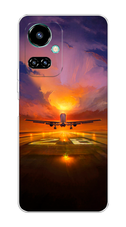 

Чехол на Tecno Camon 19/19 Pro 4G "Самолет на посадке", Оранжевый;синий, 301650-6