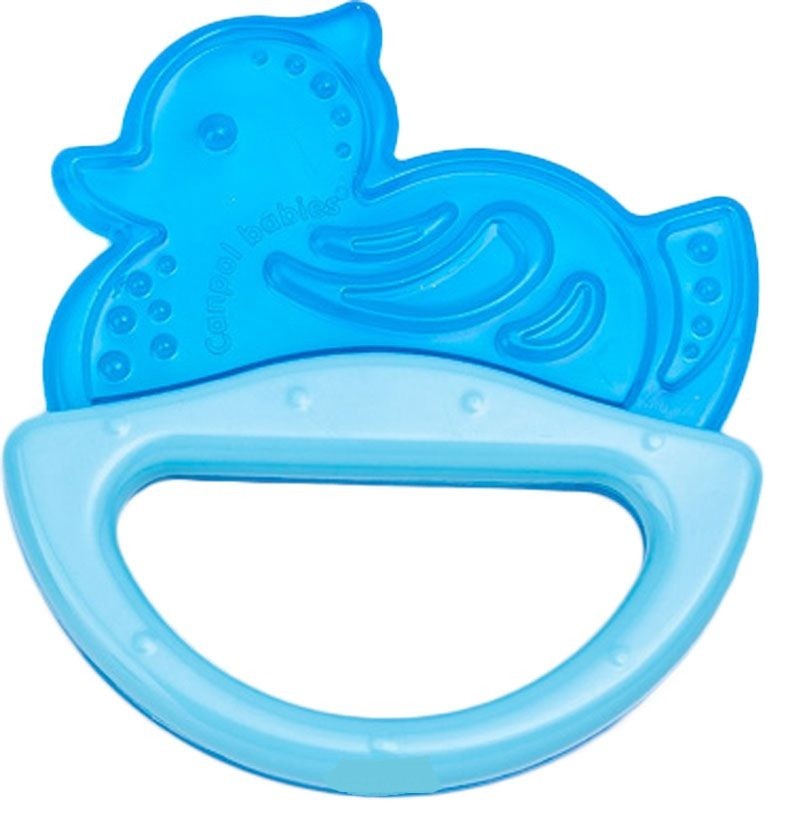 фото Погремушка с эластичным прорезывателем canpol уточка, 0+, цвет: голубой canpol babies