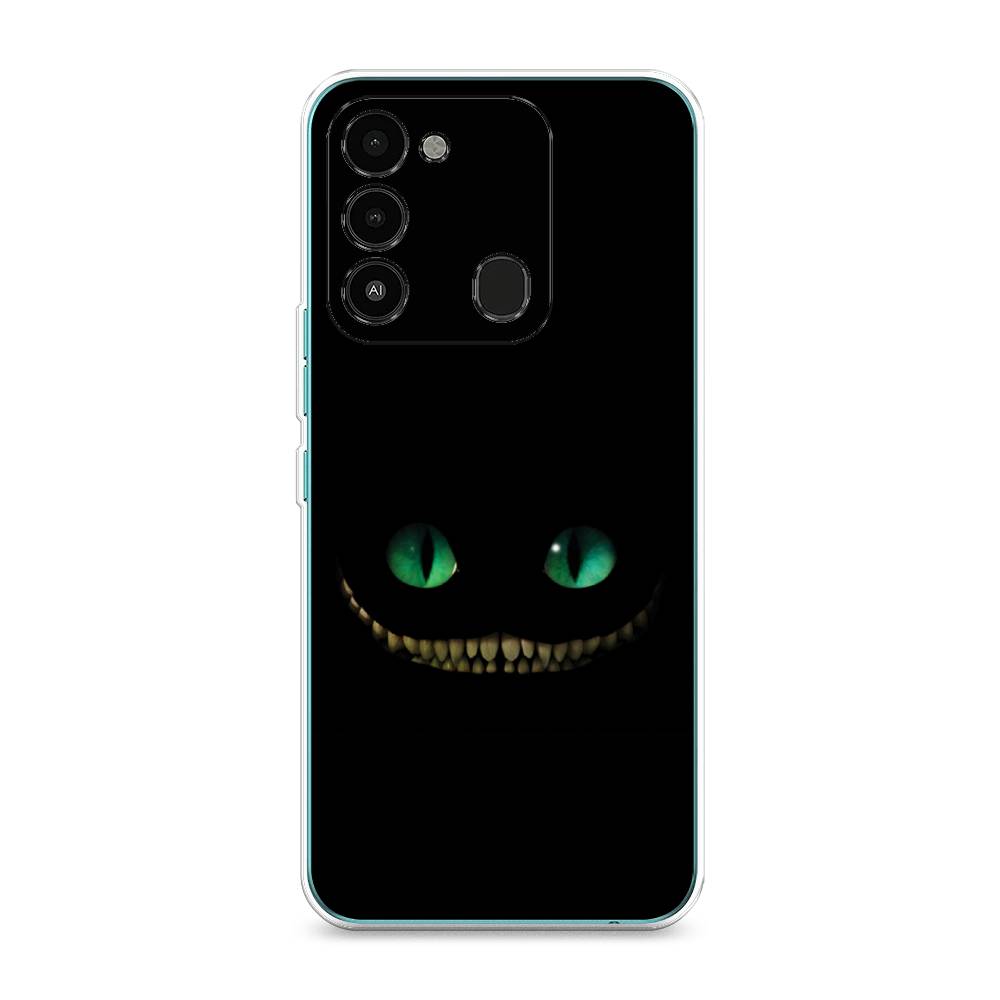 фото Силиконовый чехол "зеленоглазый чеширский кот" на tecno spark go 2022 awog
