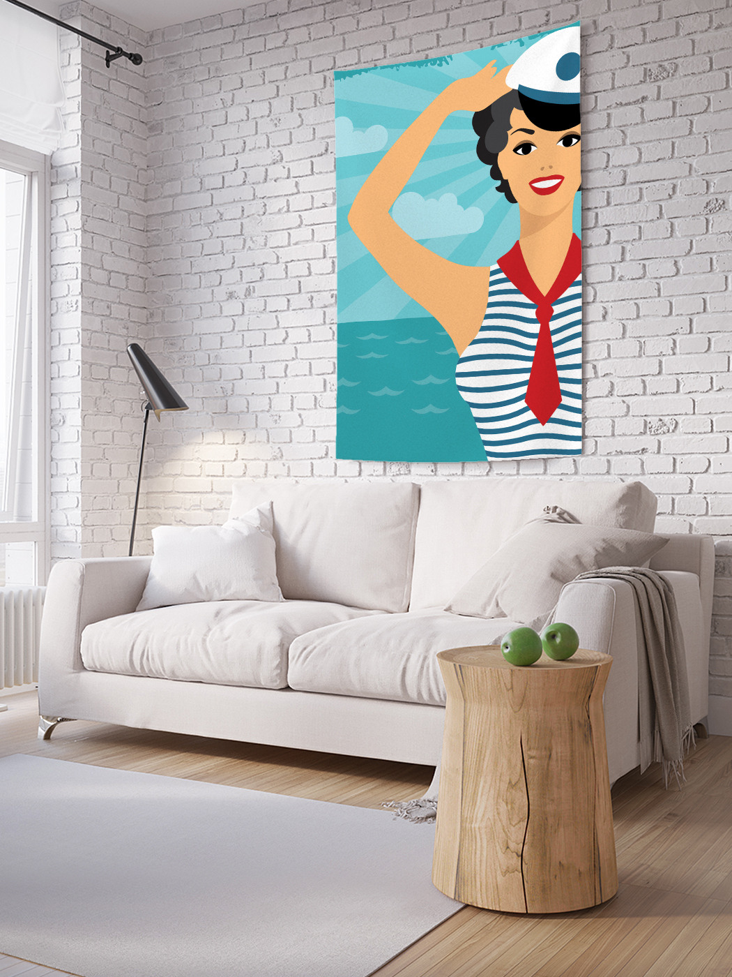 

Вертикальное фотопанно на стену JoyArty Морячка в тельняшке 150x200 см, Морячка в тельняшке