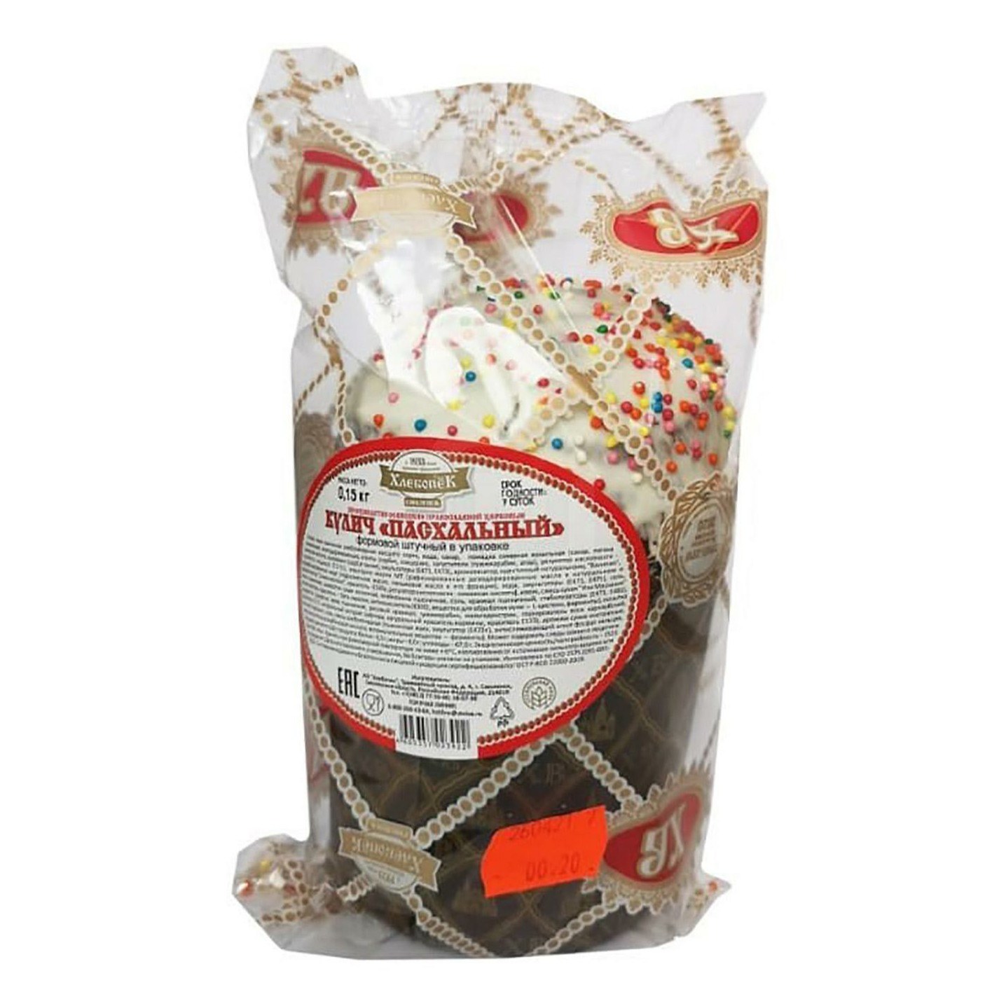 

Кулич Хлебопек Пасхальный с изюмом 150 г