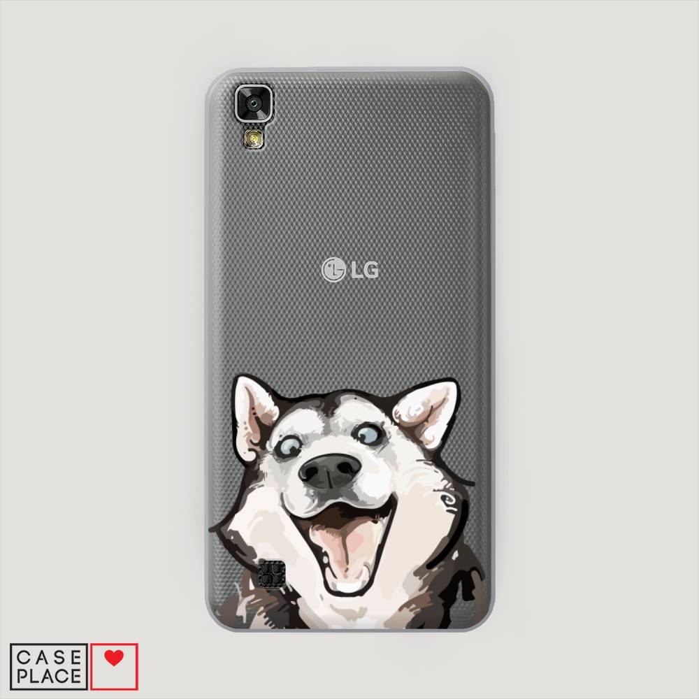 

Чехол Awog на LG X Power (K220DS) "Радостный хаски", Белый;голубой;черный, 82350-1