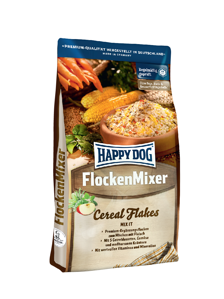 фото Сухой корм для собак happy dog flockenmixer cereal flakes, злаки, овощи, кукуруза, 3кг