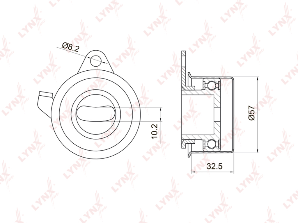 

Ролик Грм Mitsubishi Colt (1.3/1.5),Lancer (03-) (1.6) Натяжителя Lynx Pb1032