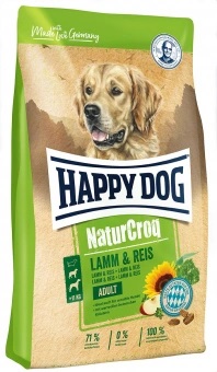 фото Сухой корм для собак happy dog naturecroq adult, ягненок, рис, 1кг